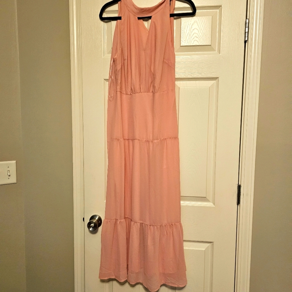 Summer dress. Light pink. Long. Size 8